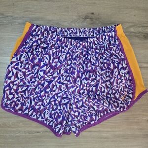 Nike Purple and Orange Women's Athletic Shorts